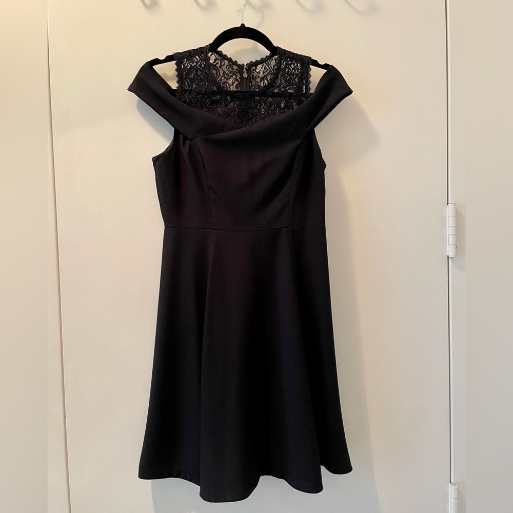 Rebecca Taylor Off the Shoulder Crepe Dress